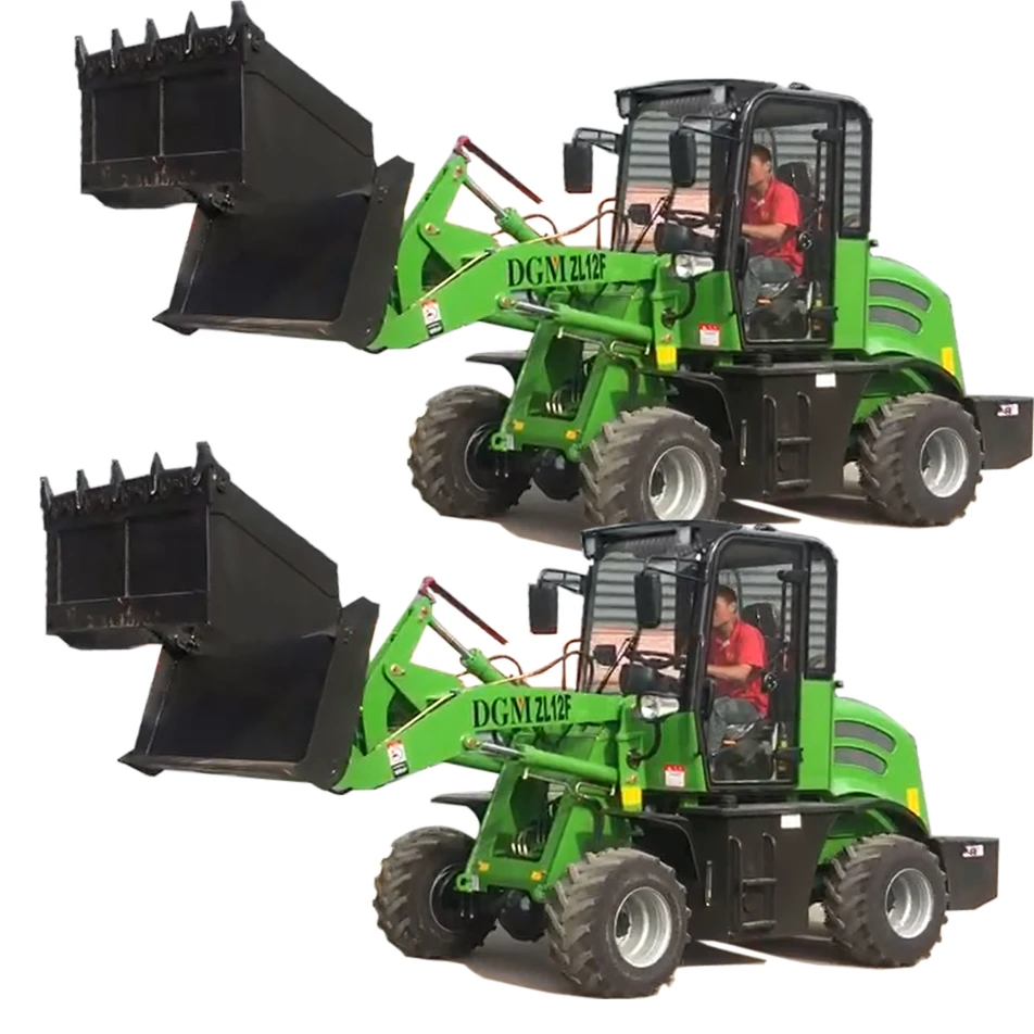 ZL912 1200kg Mini Wheel Loader Tractor Loader Front End Loader With 200mm Bucket