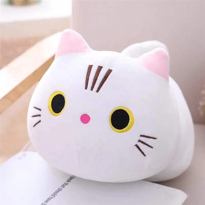 Cute and fat cat plush doll soft cute cat doll doll children soothing cylindrical pillow birthday gift