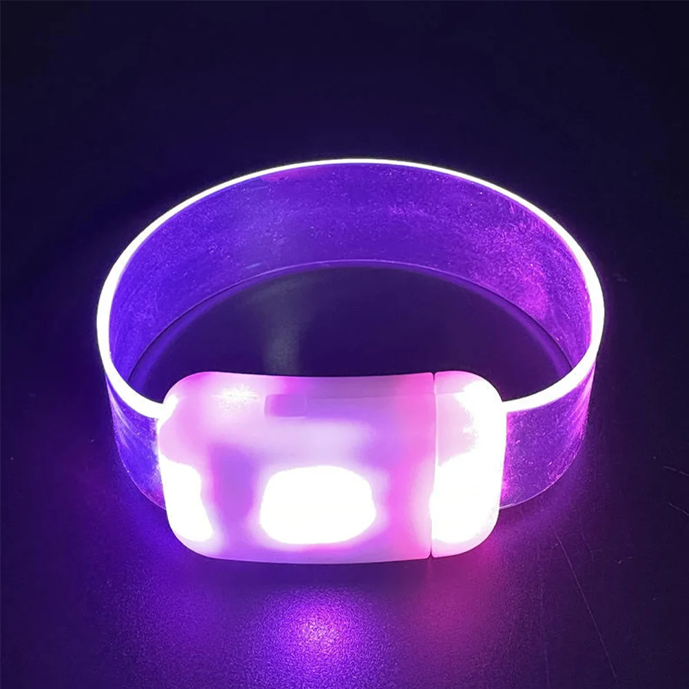 Custom Logo Wireless Remote Controlled LED Bracelet DMX Control Luminous Custom Led Bracelets Wristband for events