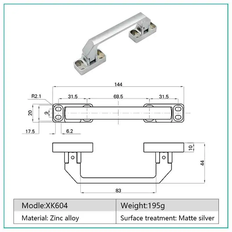 Zinc Alloy Folding Handle for Industrial Equipment Cabinet Doors Furniture Handles & Knobs