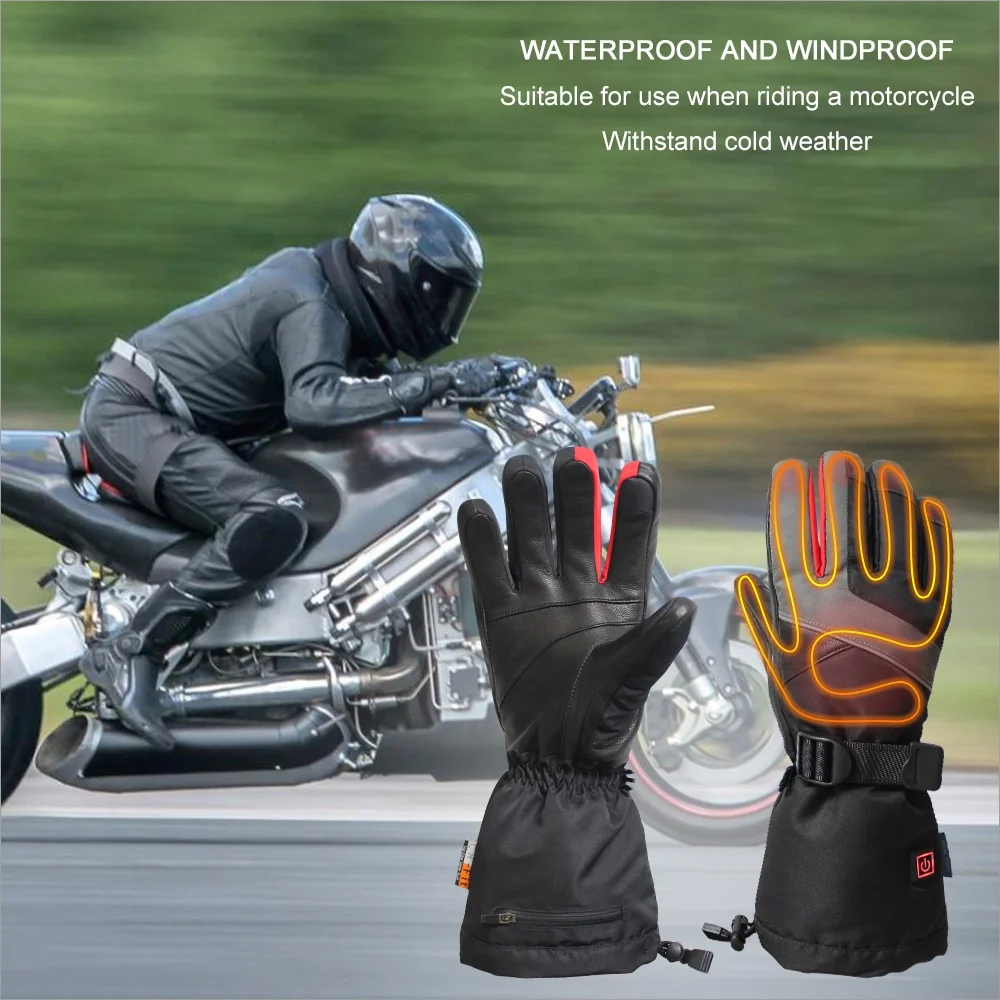 Waterproof Heated Skiing Gloves for winter skiing
