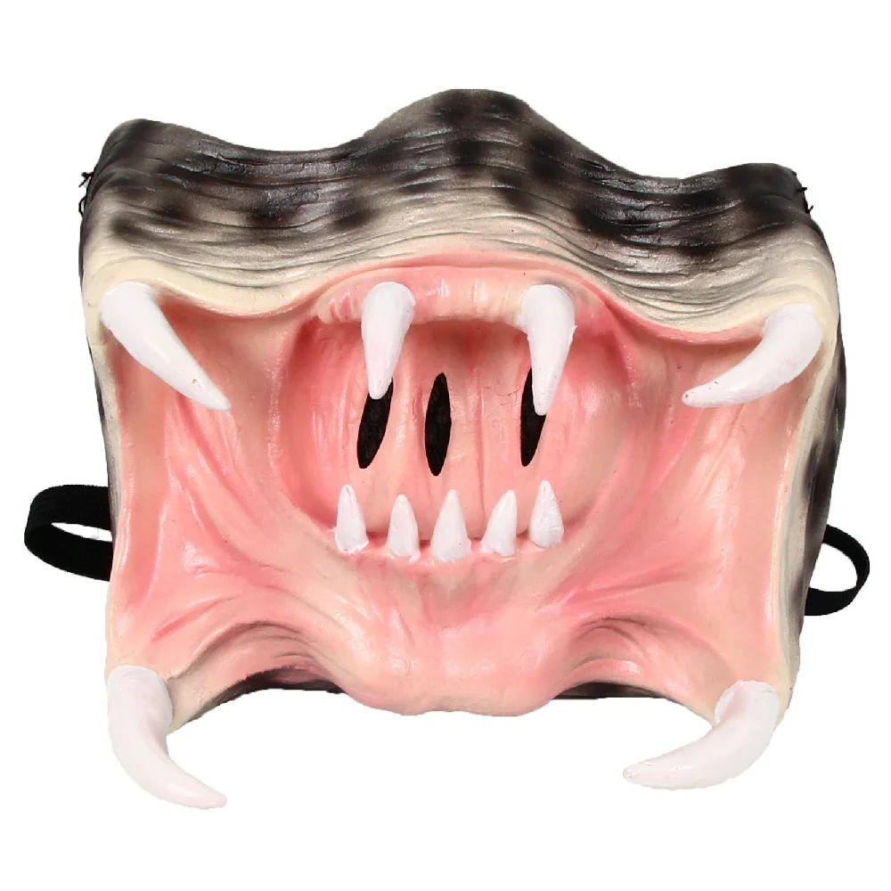 Dropshipping Predator Half Face Mask Latex Halloween Movie Horror Costume Mask Cosplay
