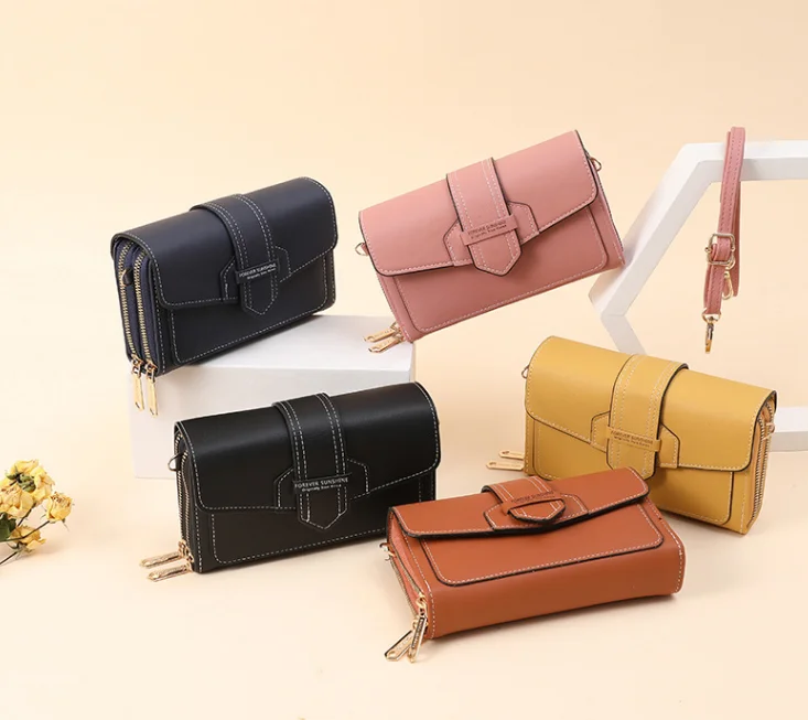 2022 New Stylish Ladies Designer Bags Zip Cross-body Flap Messenger Purse  Fashion Women  Bright Colors Wallet Clutch