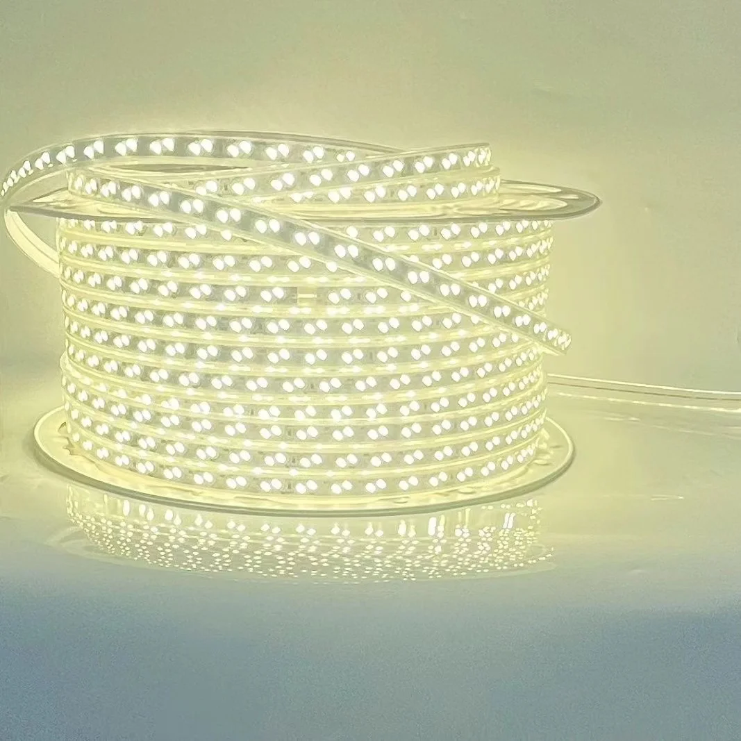 Лидер продаж гибкая светодиодная лента 220 В 2835 3030 96led 120led белая теплая Светодиодная 100 м/рулон