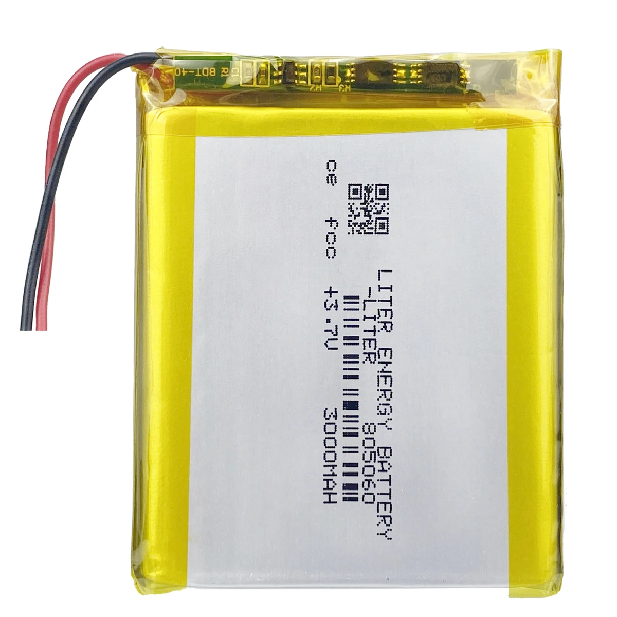 805060 3.7V 3000mAh lithium ion lipo polymer battery with pcb
