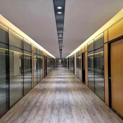 Operable 12mm Thickness Demountable Soundproof Glass Partition Wall