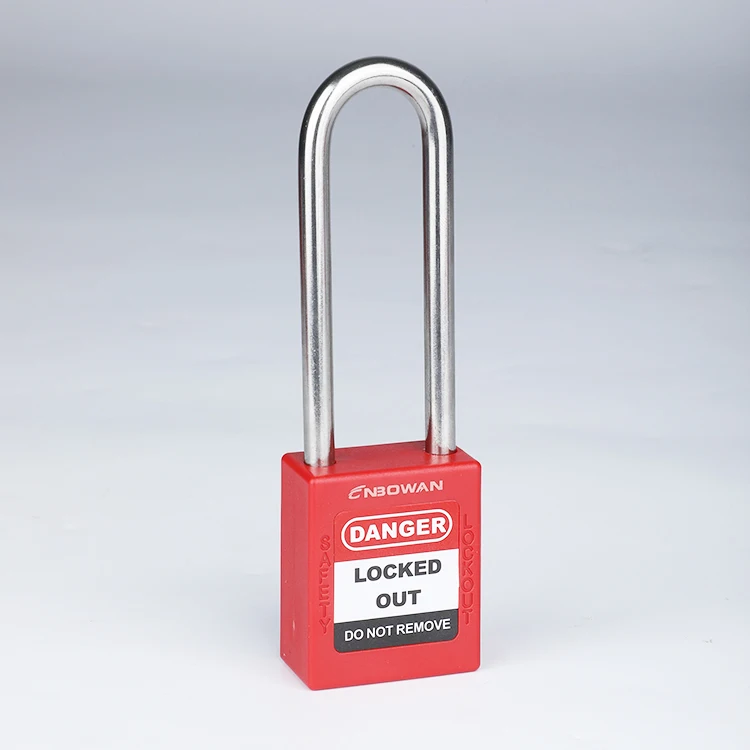 Manufacturer 6*76mm Shackle Safety Security Lock Out Tag Out Stainless Steel Safety Padlock For Loto