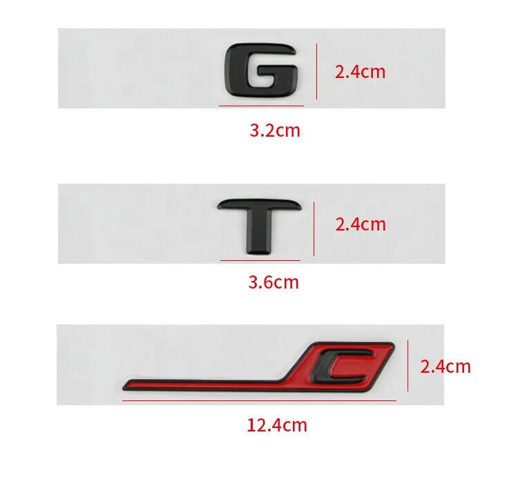 
GT S Auto Emblem Lettering Sticker Badge Trunk Mat Black GTS 