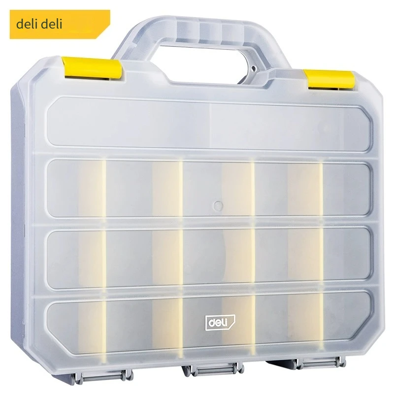 DELI DL432002 коробка для деталей инструментов 200x135x45 мм многосеточная Винтовая Коробка пластиковая электронных компонентов с крышкой