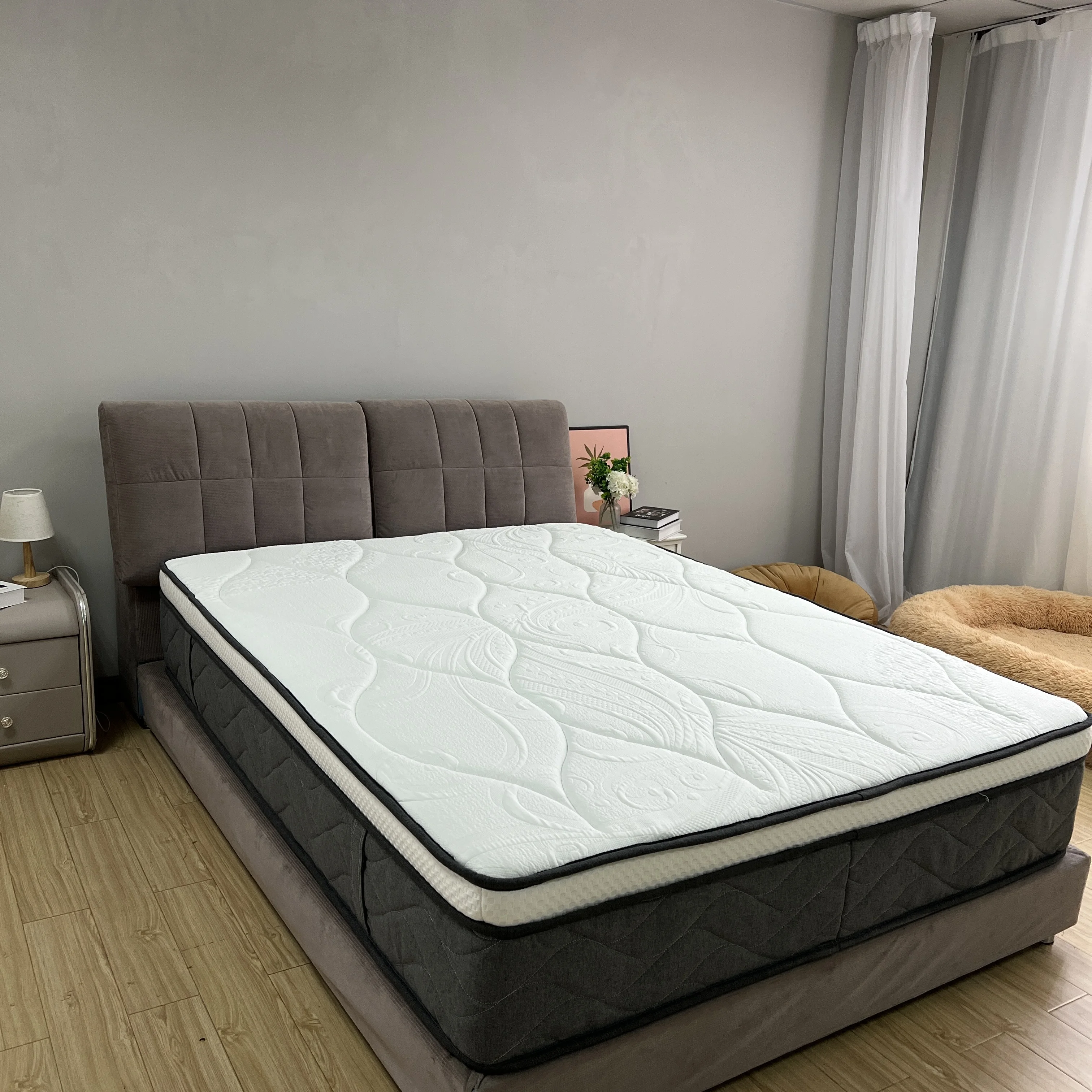 Medium firm comfort cheap price visco gel memory foam massage sandwich roll compress mattress new memory foam mattress