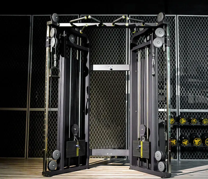 Gym fitness Dual arm exercise smith machine cable crossover machine weight stack pin loaded muti functional trainer FTS Glide