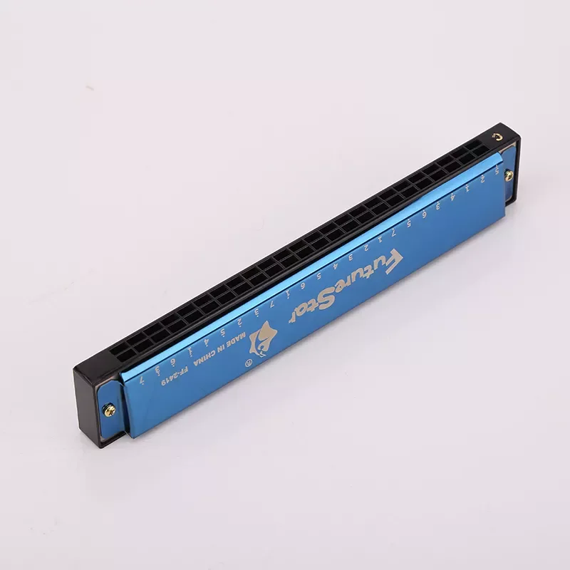 Factory Customized Wholesale Multifunctional High-quality C Tune 24-hole Metal Tremolo Harmonica