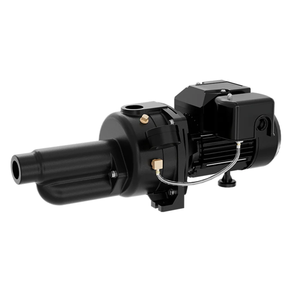 1/2HP Cast Iron Convertible Jet Pump with Ejector Kit Depth Up to 25ft or 90ft 115V/230V Dual Voltage, Automatic Pressure Switch