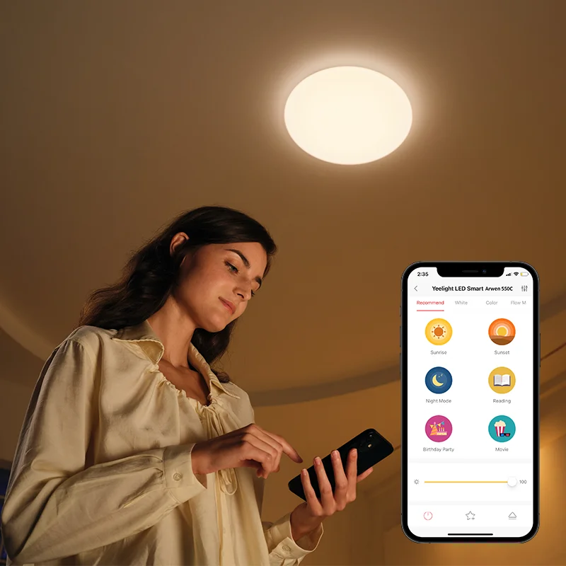 Хит продаж потолочный светильник YEELIGHT Xiaomi Arwen 450C умный дом работает с умными вещами для дома