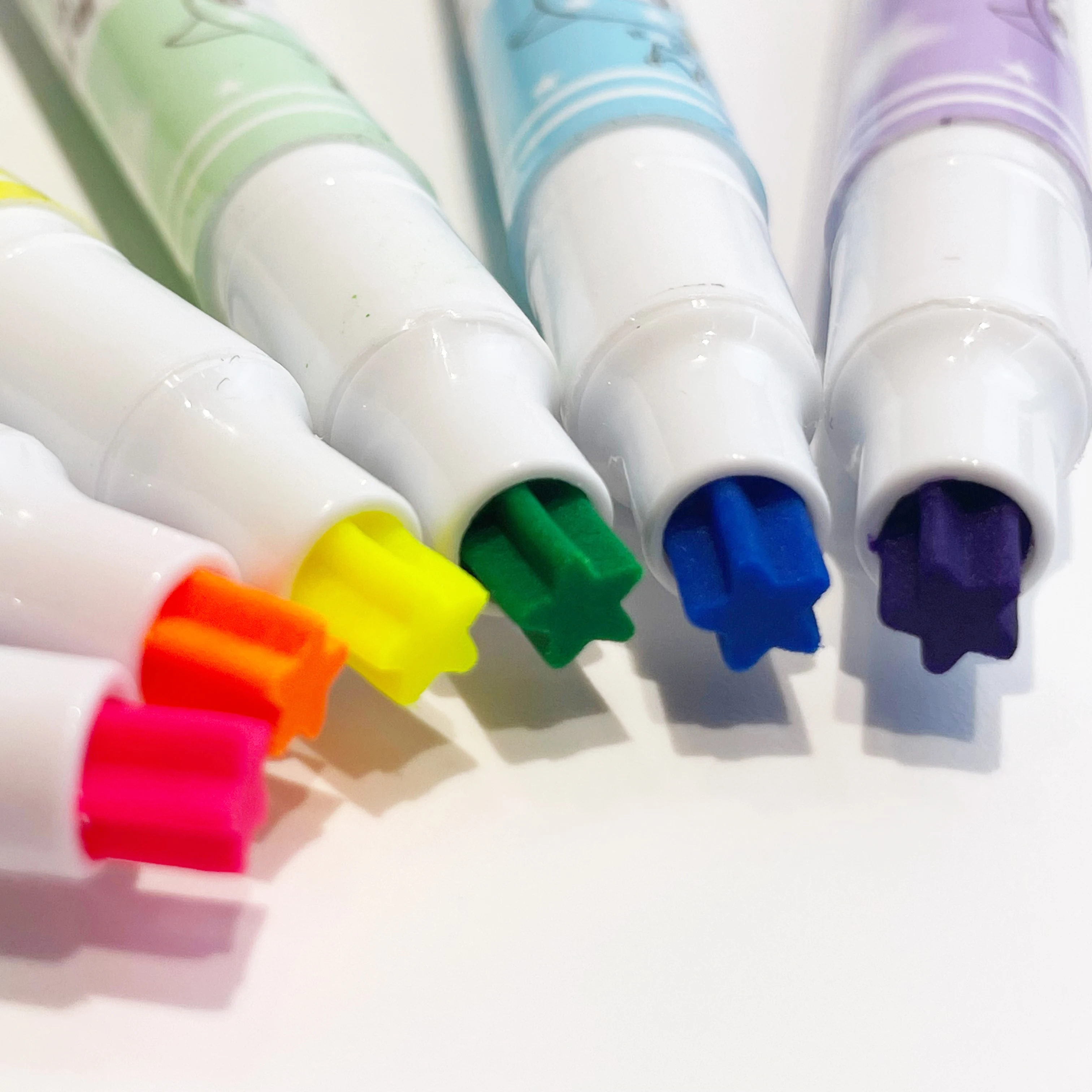 manufacturer for Pack of 6 star Kawaii highlighter pen for school Girls Art Painting