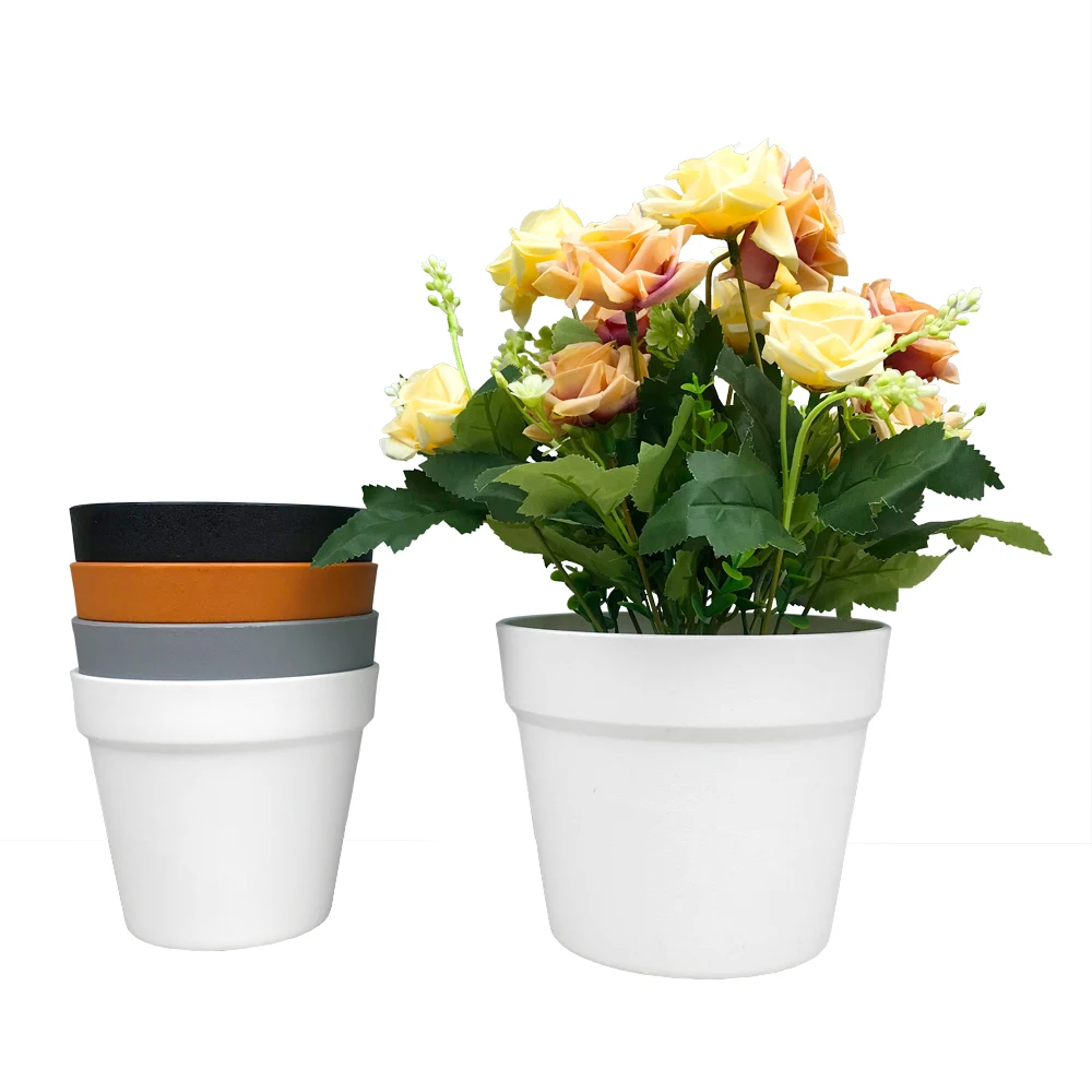 Manufacturer Factory Wholesale Round Plastic Flower Pots Indoor Plant Pots for Succulents Herbs African Violets Foliage Plants