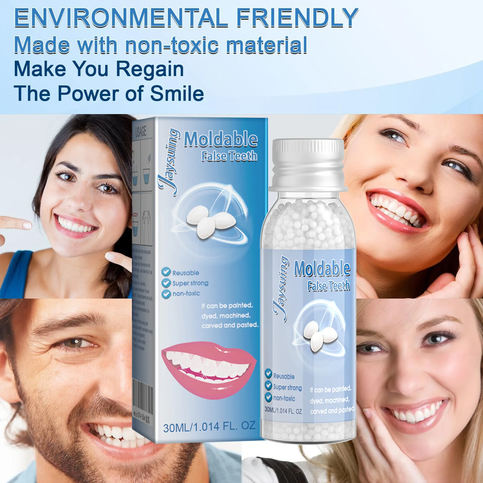 Wholesale solid teethers Film and television makeup denture retouching temporary filling teeth gel false broken fix