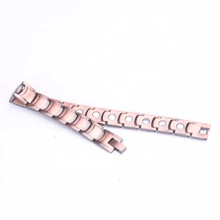 Customized Wholesale Weight Loss Round Stone Magnetic Bracelet Copper Healing Therapy Charms emf protection Bracelets For Man