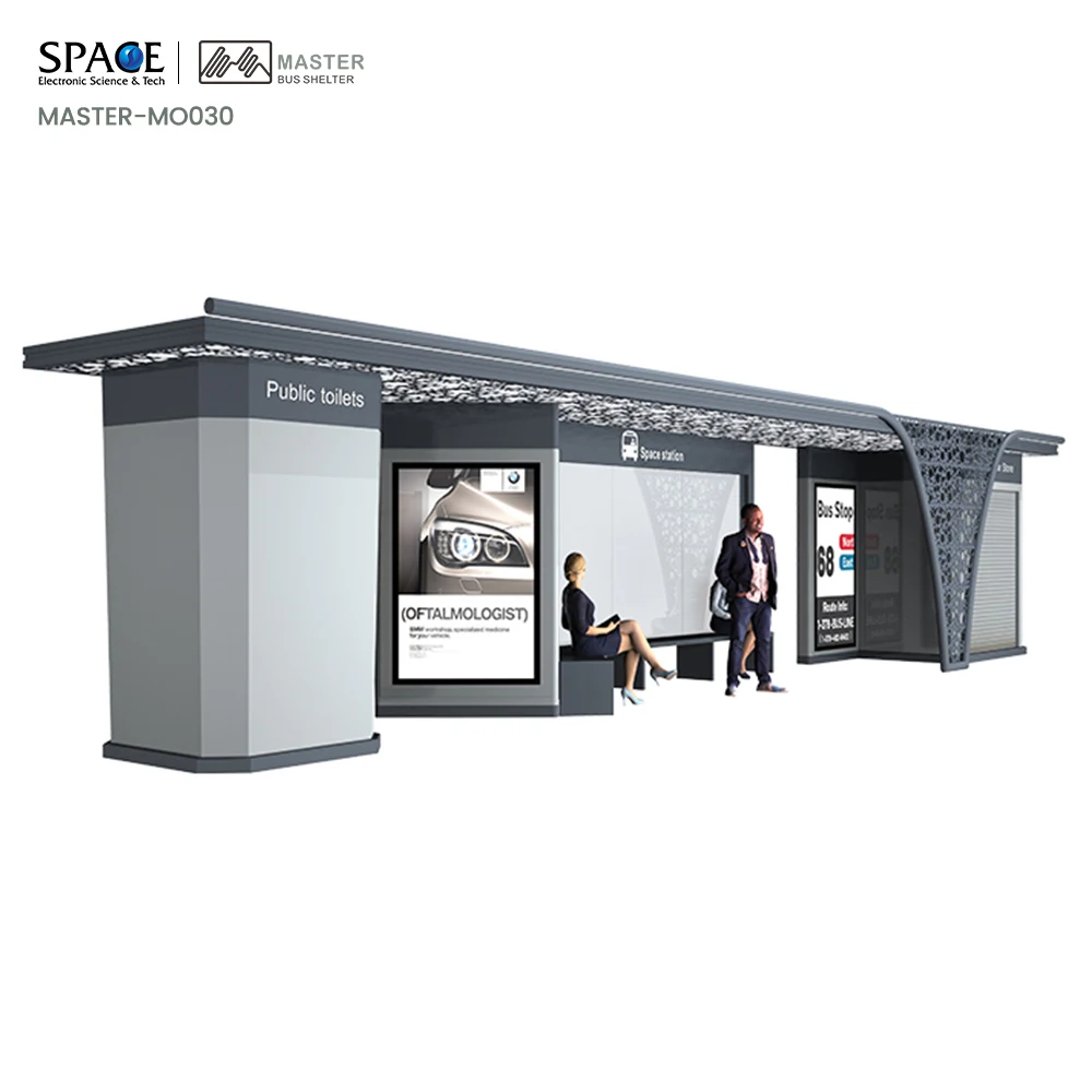 Advertising Solar Energy Bus Stop Bus Shed Shelter Light Box