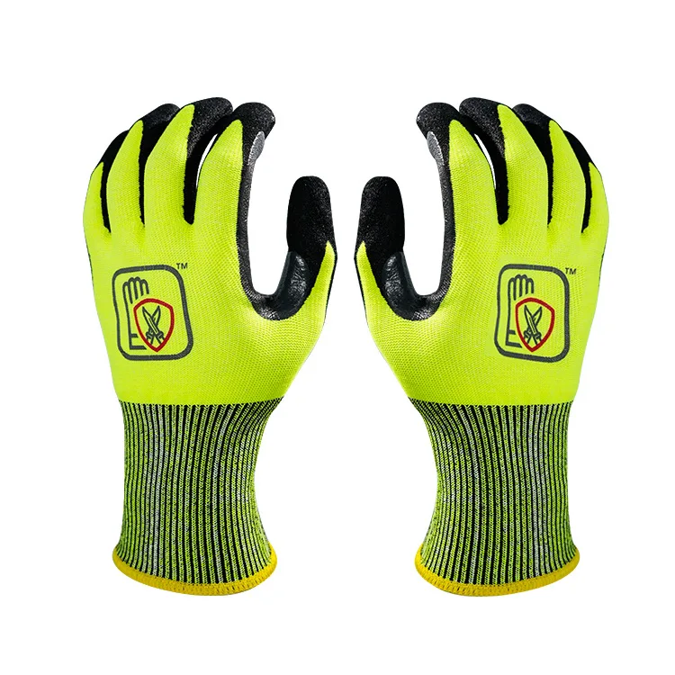 HPPE steel wire coating tear resistant and puncture resistant labor protection work cut resistant gloves
