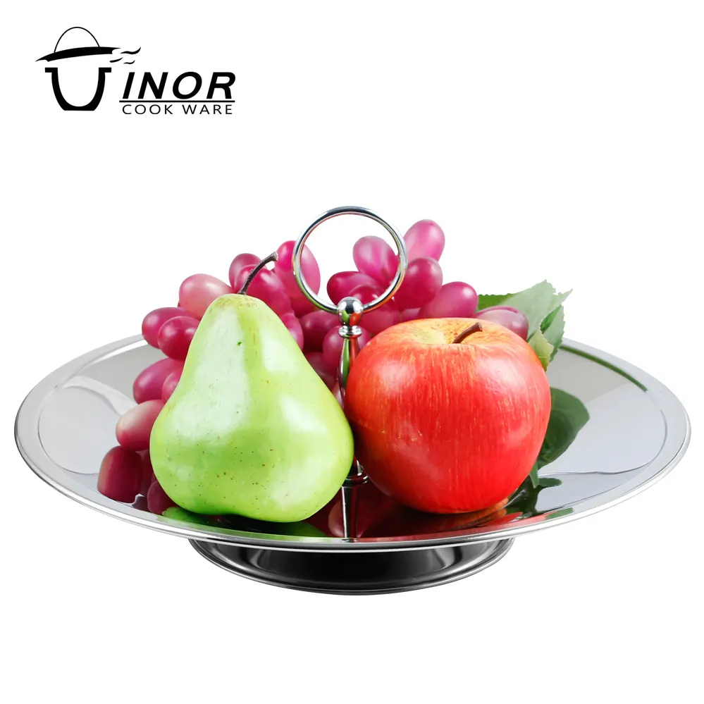 New Home Decor Food Serving Tray Metal Dish with Metal Rings Plate Dish Dish Stand White Box 201 Stainless Steel,metal 26 Pcs