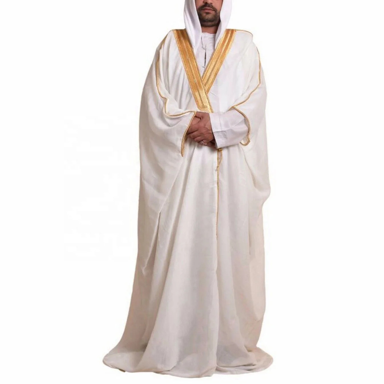 Wholesale High Quality Islamic Muslim Dubai Men Bisht Abaya Eid Arab Thobe Saudi Men Robe
