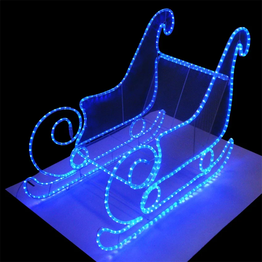 12v led neon rope light Christmas theme party decoration light 2D ski car motif light