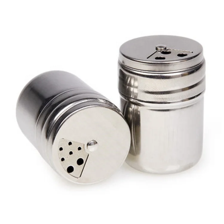 Nordic Mini Rotating Stainless Steel Bottles Seasonings Toothpick Holder Pepper Grinder Seasoning Bottle Manual Jar Shaker