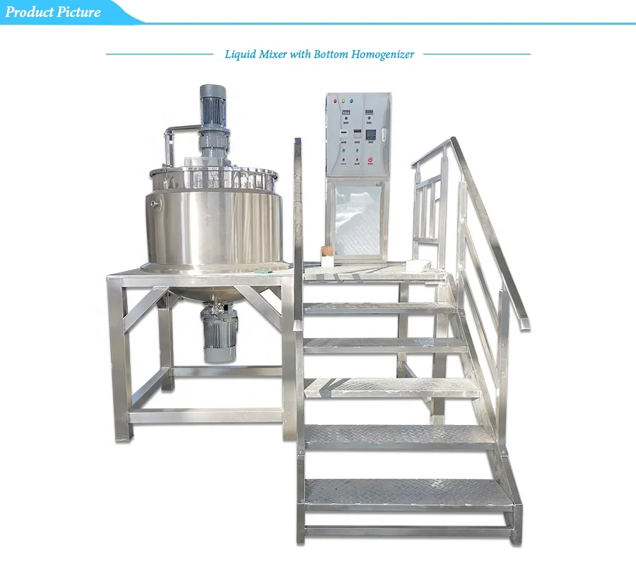 Cosmetic Homogenizer Chemical Mixing Tank Detergent Making Machine Dishwashing Liquid Mixer Soap Making Machine