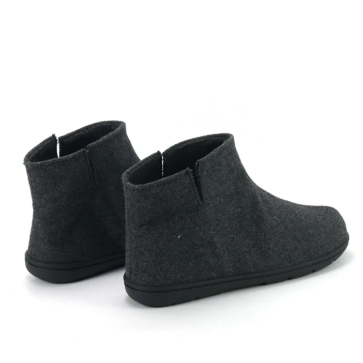 Custom Soft Comfy Winter Warm Unisex Slip On Felt Boots Outdoor Wool Slippers for Women