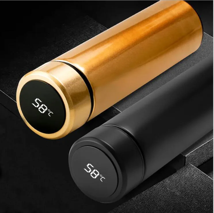 500ml Stainless Steel Vacuum Cup LCD Touch Screen Temperature Smart Water Bottle Stainless steel thermos flask