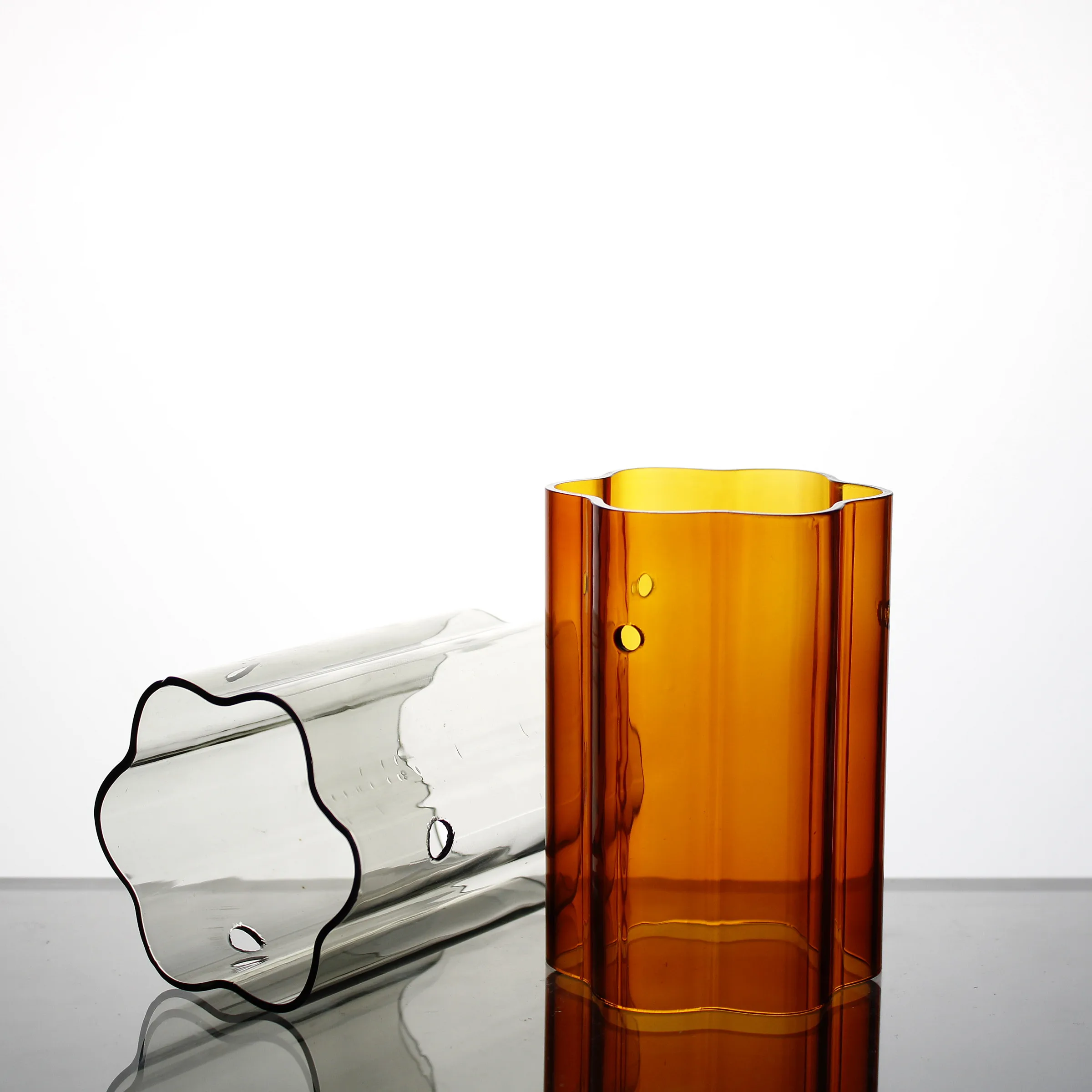 Clear Quartz Heat Resistance Borosilicate Cylinder Amber, Yellow Clear Tube 50mm, 60mm, 100mm 300mm Glass Tube