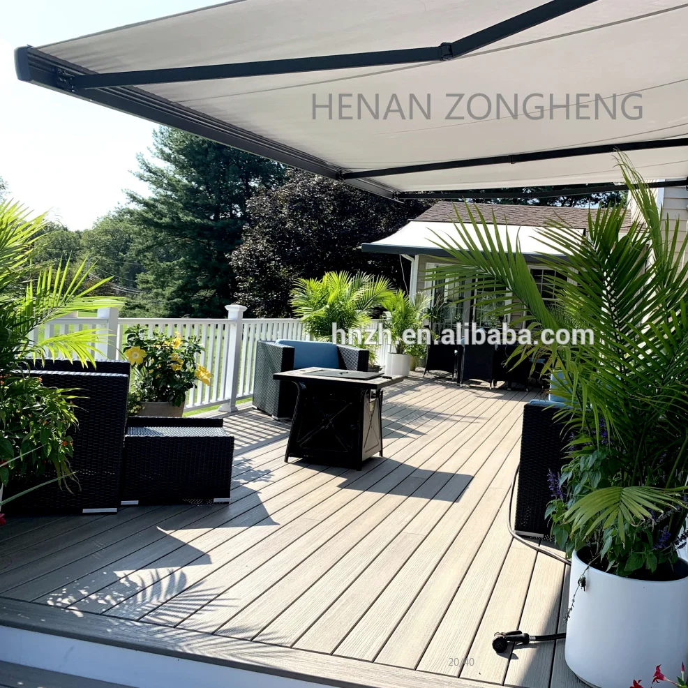 
Commercial Outdoor Remote Control Electric Full Cassette Motorized Aluminium Retractable Awnings for garden with LED light 