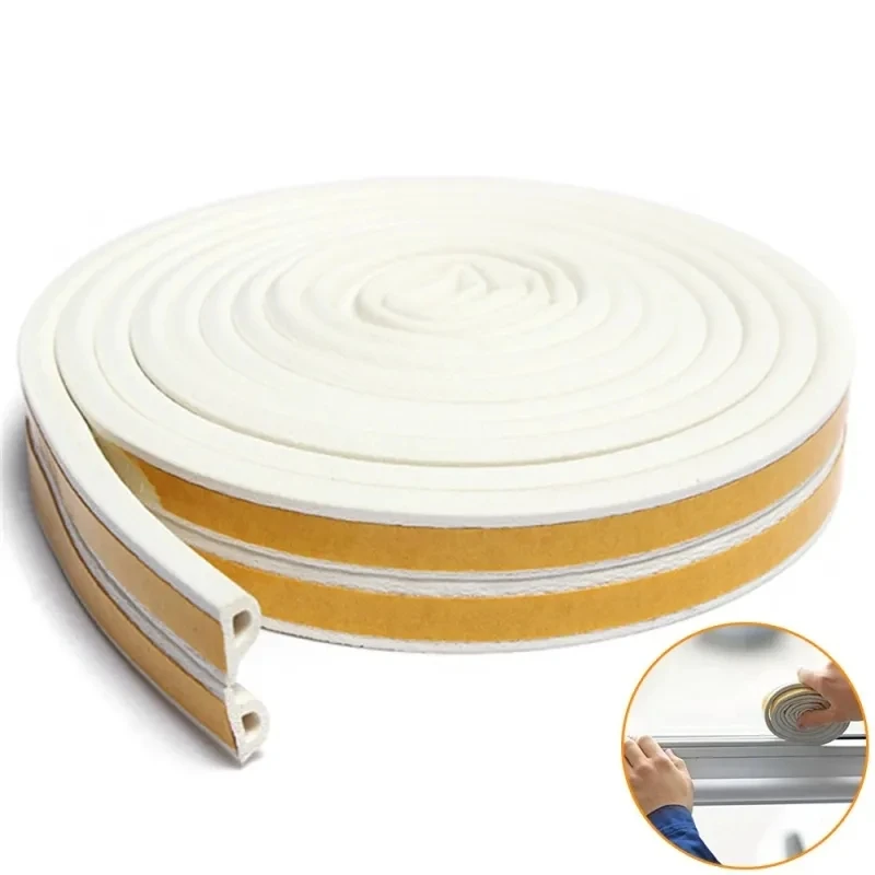 Custom D Type Epdm Foam Adhesive Door Rubber Seal Strips For Doors & Windows Anti-Dust
