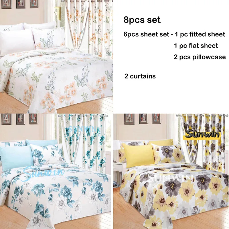 Bedding Set with Comforter Bed Sheet King Size Bedsheets  cheap 12 piece bedding sets with curtains microfiber printed bed linen