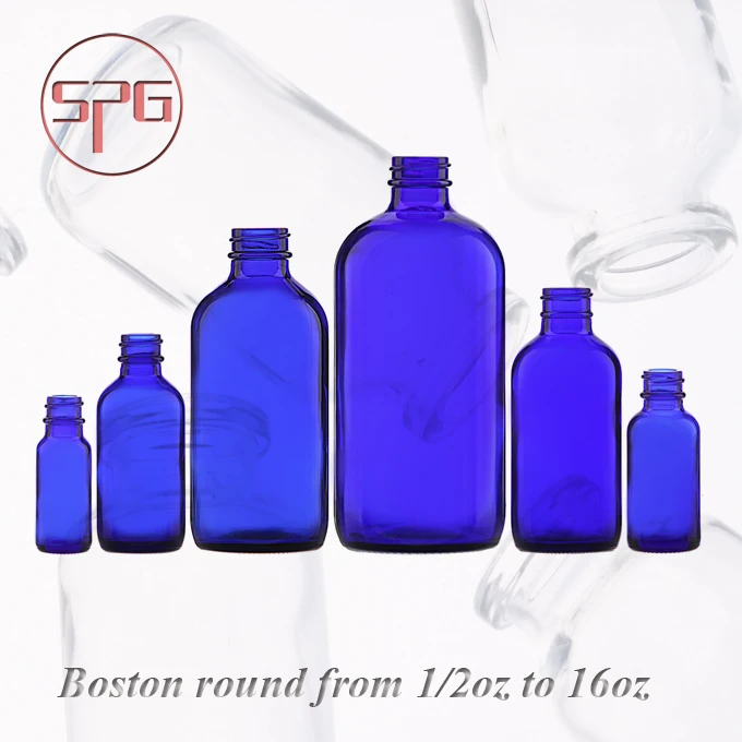 shandong pharmaceutical glass bottle amber glass, Clear,Cobalt Blue, & Green , Black Boston Round Glass Bottles