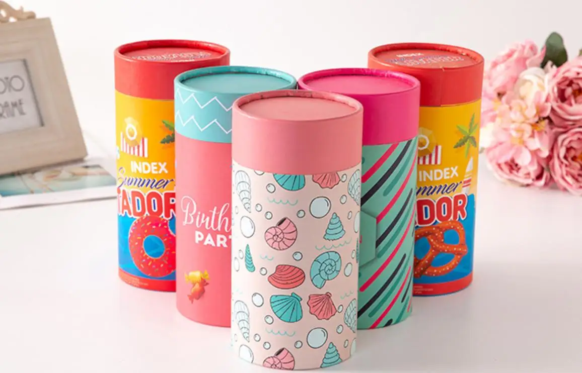 High quality simple fashion can still put perfume oil painting rod kraft paper cylinder packaging box