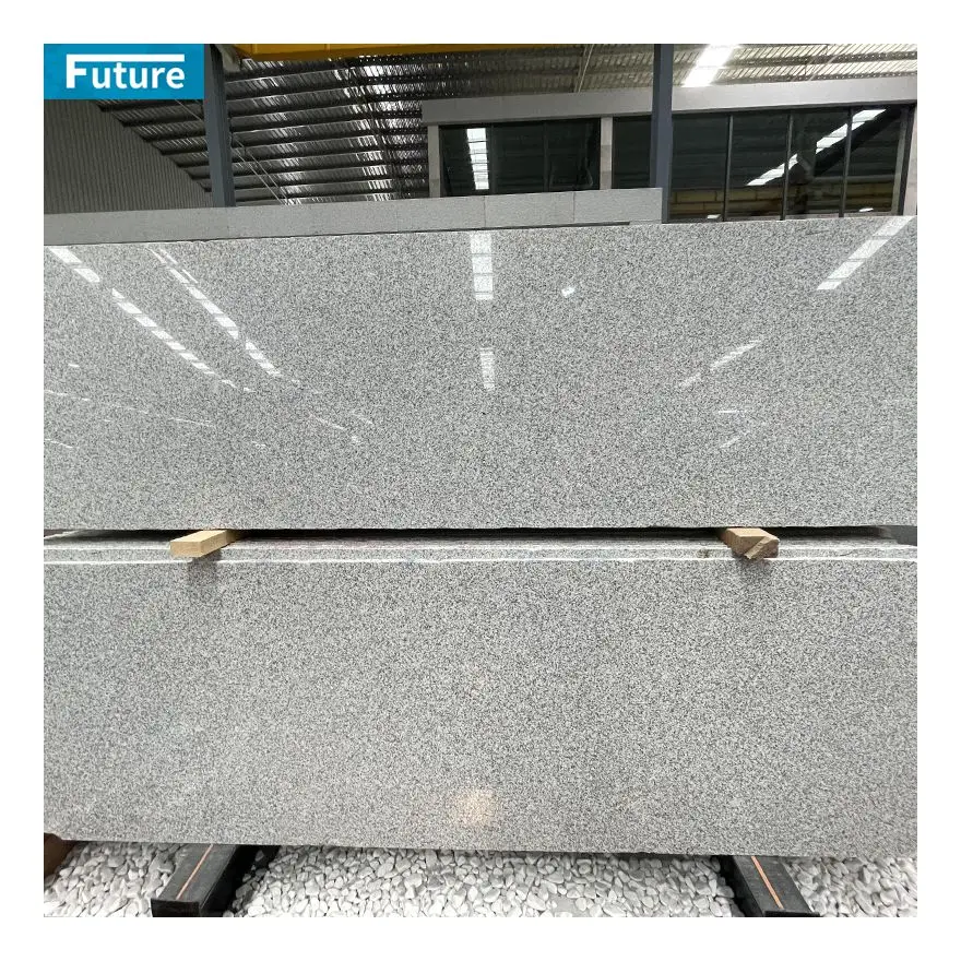 Polished Honed Flamed Bush Hammered Platinum White Granite Slab Tiles For Wall Panel Floor Tiles Staircase Kitchen Countertop