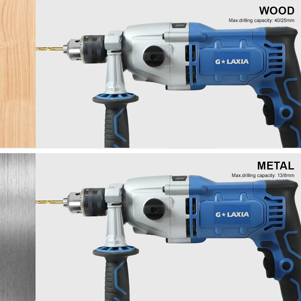Galaxia New Arrival 13mm Electric Impact Drill 1200W Input Power Wood Concrete Drilling Machine