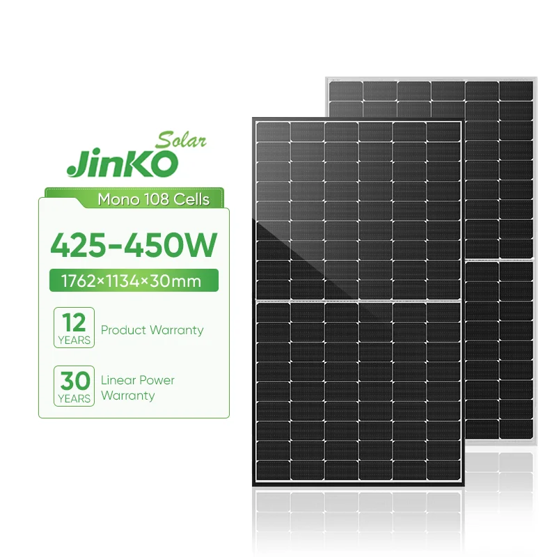 Солнечная панель Jinko Tiger Neo N-типа 425 Вт 430 435 440 445 450 455 черная рамка двухфазная солнечная фотоэлектрические панели