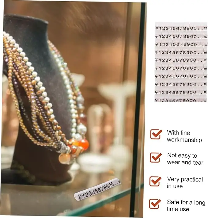 Hot Selling Small Desktop Digital Price Cube Display Rack Price Plastic Digit Numerals Yen Currency Signs Jewelry Watch Display