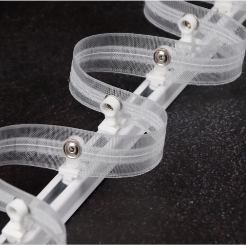 Transparent Nylon Wave Pleat Curtain Pleat Tape 1Inch Width curtain tapes