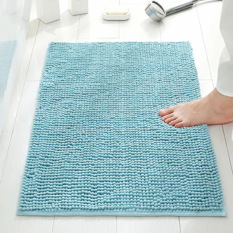  Water absorbent holt melt bottom chenille 2 piece bath mat