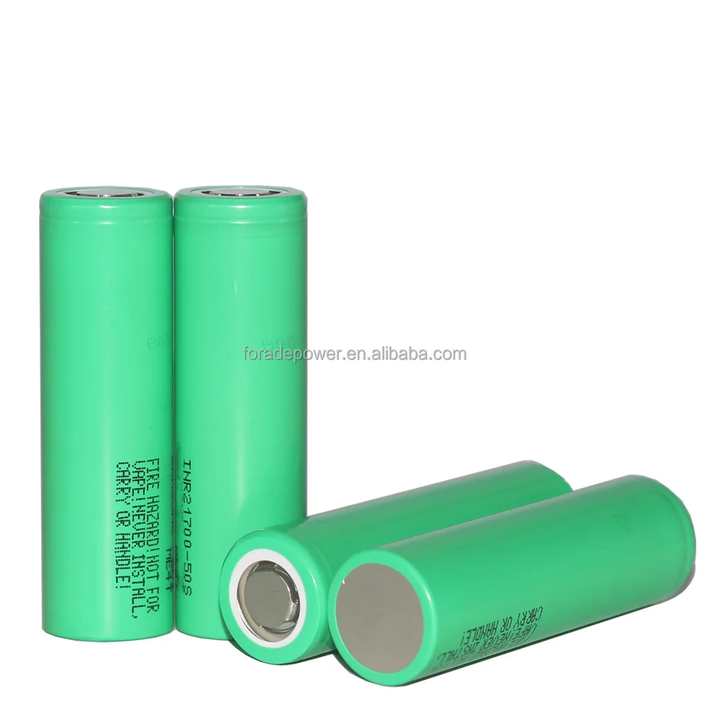 Genuine 3.6V 21700 5000mAh INR21700-50S Max 45A Discharge 21700 High Drain Flashlight Battery For Samsung 21700 50s