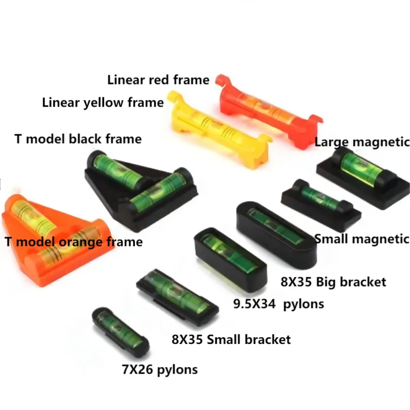String Line Horizontal Balancer Triangle Bubble Mini Frame Level Custom Plastic Base T-Type Level Mini Bubble Level Vial