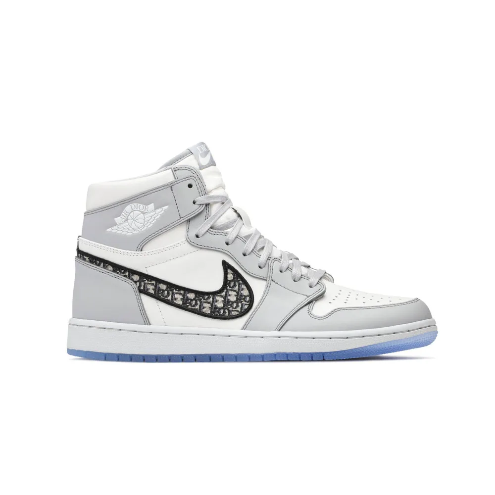 Высококачественные высокие кроссовки Jordan 1 белые серые для мужчин и женщин модная повседневная спортивная обувь