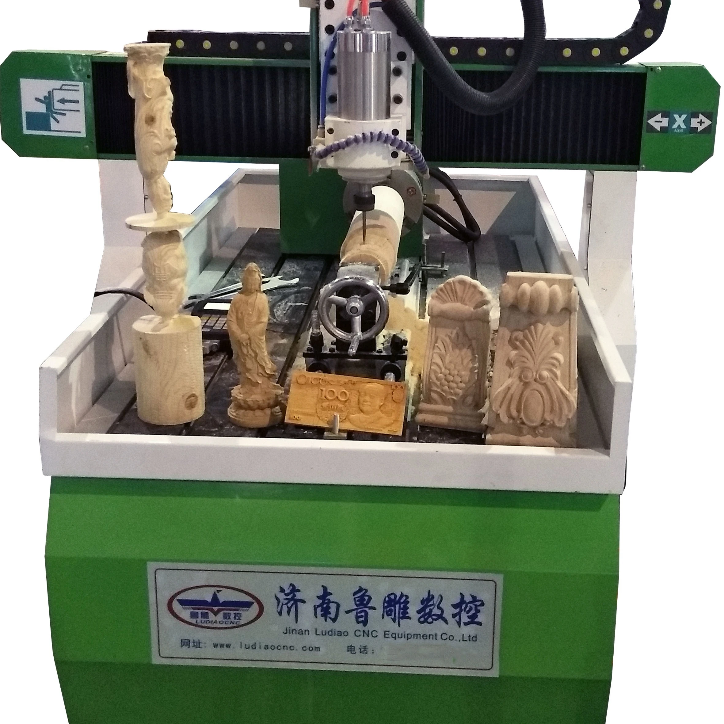 woodworking CNC wood turning lathe carving machine/Mini CNC router machine 6090 price/aluminum carving CNC router