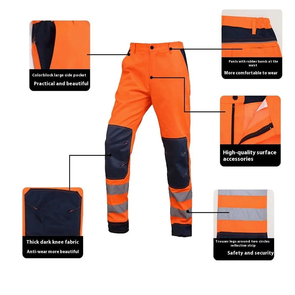 OEM Safety Construction Suit Manufacturer Cotton Work Fire Retardant Clothing Industry Workwear hi vis Jackets and Trousers