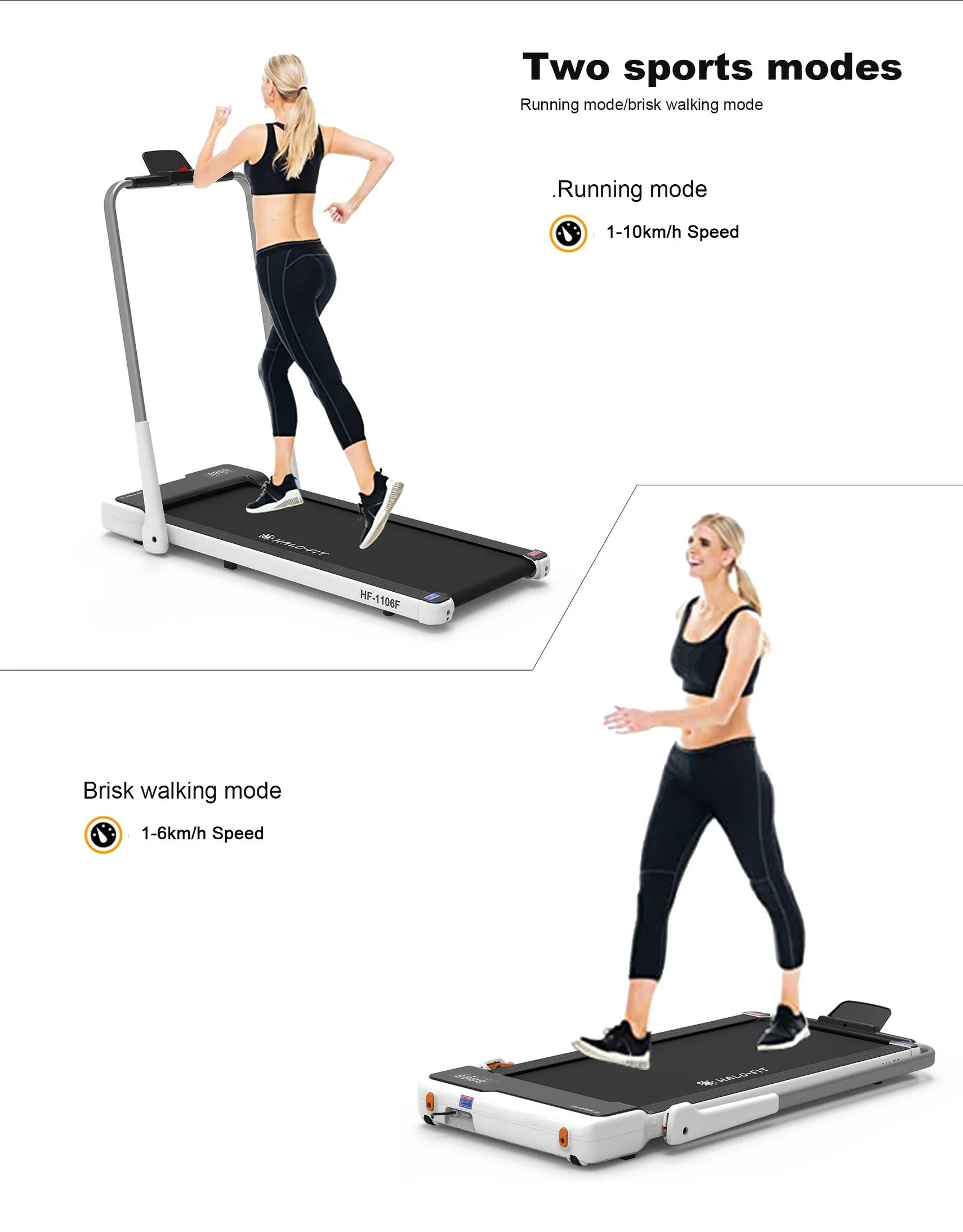 Folding Electric Treadmills For Home  Portable Walking Pad Mini Under Desk Treadmill Machine Running Foldable Fitness Machine