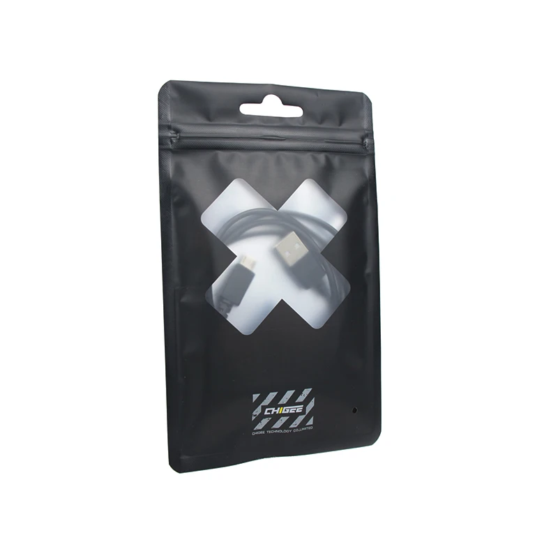transparent custom resealable plastic packaging bag matte window design aluminum foil Zipper Pouch frosted Zip lock Bag